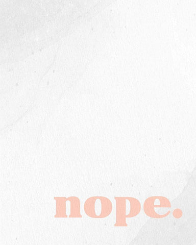 Nope 1 Black Ornate Wood Framed Art Print with Double Matting by Allen, Kimberly