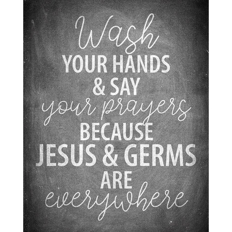 Bathroom Chalkboard 4 White Modern Wood Framed Art Print by Allen, Kimberly