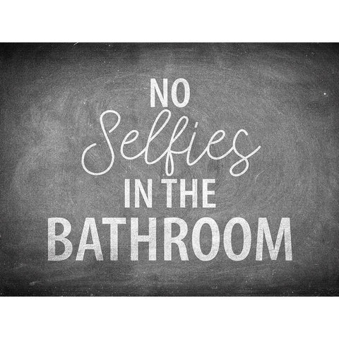 Bathroom Chalkboard 6 Black Modern Wood Framed Art Print with Double Matting by Allen, Kimberly