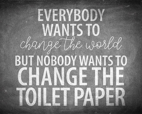 Bathroom Chalkboard 6 White Modern Wood Framed Art Print with Double Matting by Allen, Kimberly