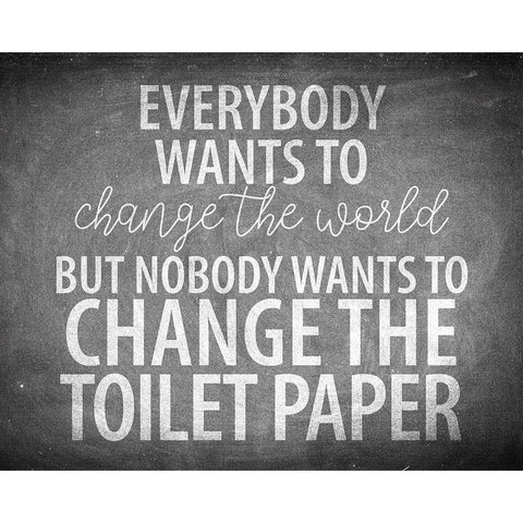 Bathroom Chalkboard 6 White Modern Wood Framed Art Print by Allen, Kimberly