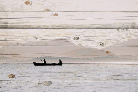 Morning Fish Black Ornate Wood Framed Art Print with Double Matting by Allen, Kimberly