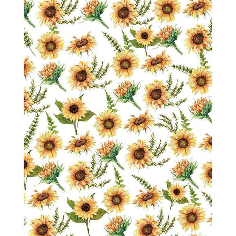 Sunflower Plaid 8 White Modern Wood Framed Art Print by Allen, Kimberly