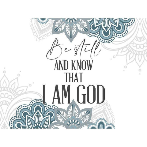 Be Still Gold Ornate Wood Framed Art Print with Double Matting by Allen, Kimberly