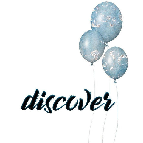 Balloon Discovery 2 Black Modern Wood Framed Art Print by Allen, Kimberly