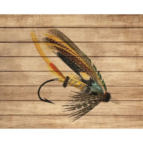 Fly Fishing 1 Gold Ornate Wood Framed Art Print with Double Matting by Allen, Kimberly