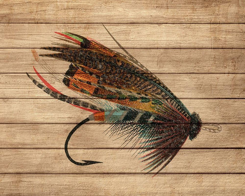Fly Fishing 2 White Modern Wood Framed Art Print with Double Matting by Allen, Kimberly