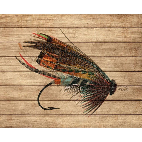 Fly Fishing 2 Gold Ornate Wood Framed Art Print with Double Matting by Allen, Kimberly