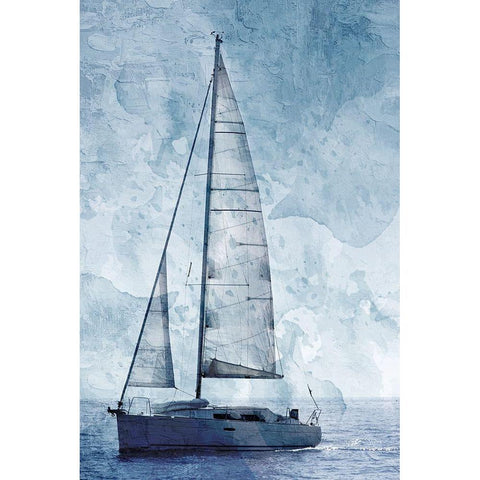 Sailing Gold Ornate Wood Framed Art Print with Double Matting by Allen, Kimberly