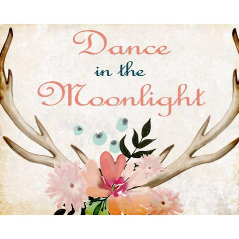 Dance In The Moonlight Black Modern Wood Framed Art Print with Double Matting by Allen, Kimberly