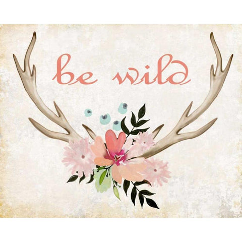 Be Wild White Modern Wood Framed Art Print by Allen, Kimberly