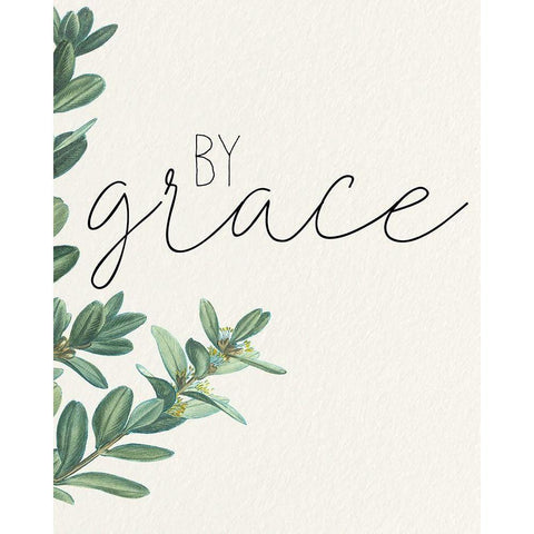 By Grace White Modern Wood Framed Art Print by Allen, Kimberly