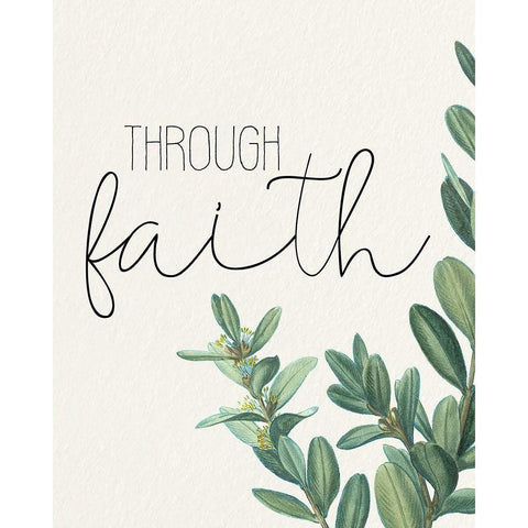 Through Faith Black Modern Wood Framed Art Print with Double Matting by Allen, Kimberly