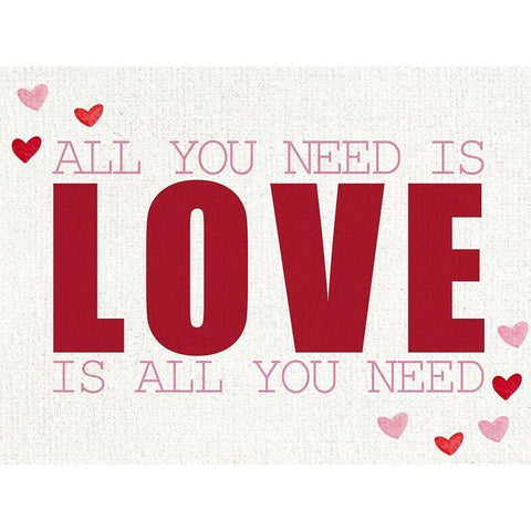 All You Need is LOVE Black Modern Wood Framed Art Print by Allen, Kimberly