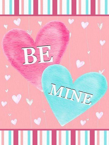 Be Mine Black Ornate Wood Framed Art Print with Double Matting by Allen, Kimberly