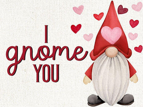 I Gnome You Black Ornate Wood Framed Art Print with Double Matting by Allen, Kimberly