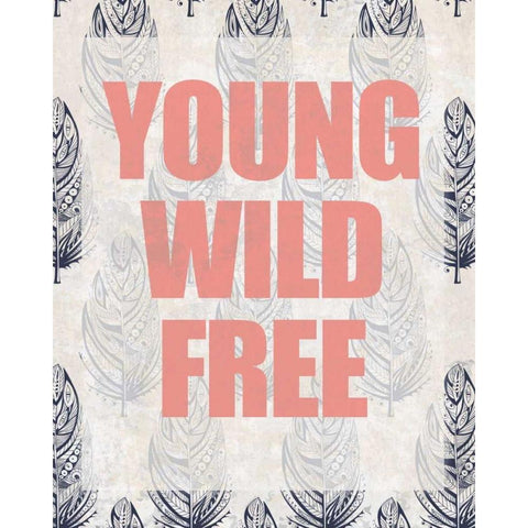 Young Wild Free Black Modern Wood Framed Art Print with Double Matting by Allen, Kimberly