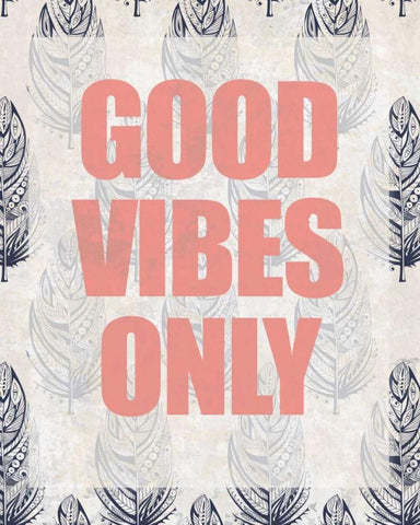 Good Vibes Only Black Ornate Wood Framed Art Print with Double Matting by Allen, Kimberly