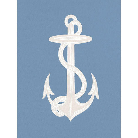 Anchors Away 1 v2 Black Modern Wood Framed Art Print with Double Matting by Allen, Kimberly