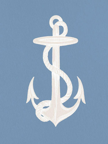 Anchors Away 1 v2 Black Ornate Wood Framed Art Print with Double Matting by Allen, Kimberly