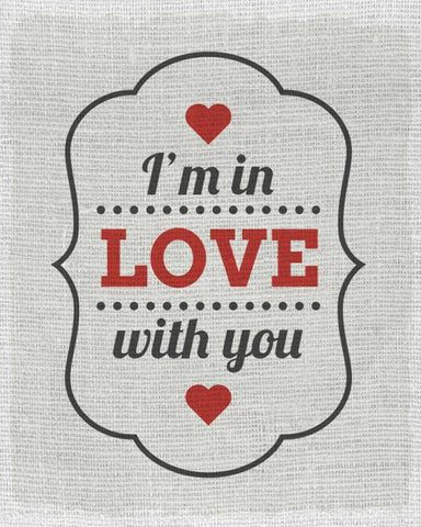 Im In Love Black Ornate Wood Framed Art Print with Double Matting by Allen, Kimberly