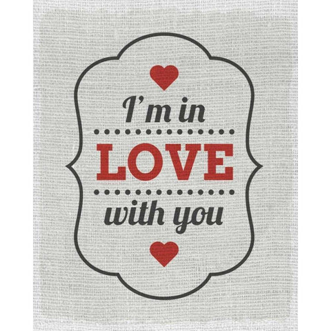 Im In Love Gold Ornate Wood Framed Art Print with Double Matting by Allen, Kimberly