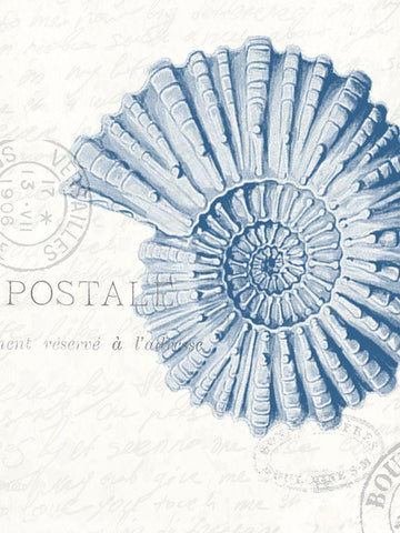 Seaside Card 2 Black Ornate Wood Framed Art Print with Double Matting by Allen, Kimberly