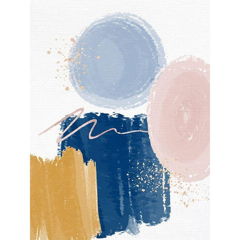 Abstract Strokes 1 White Modern Wood Framed Art Print by Allen, Kimberly