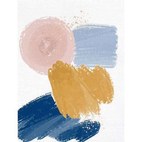 Abstract Strokes 2 Gold Ornate Wood Framed Art Print with Double Matting by Allen, Kimberly