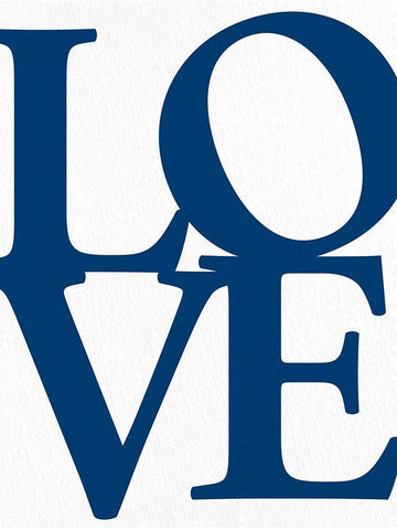 LOVE White Modern Wood Framed Art Print with Double Matting by Allen, Kimberly