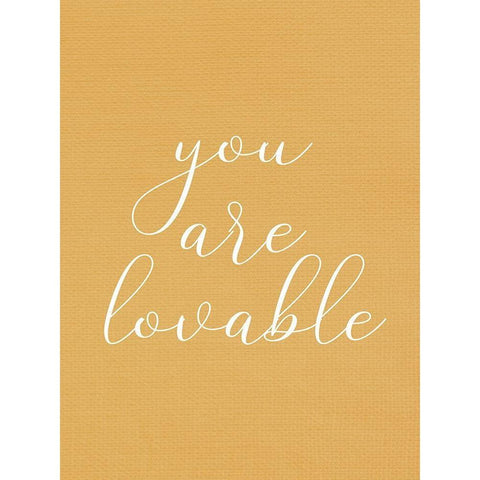 You are Lovable Gold Ornate Wood Framed Art Print with Double Matting by Allen, Kimberly