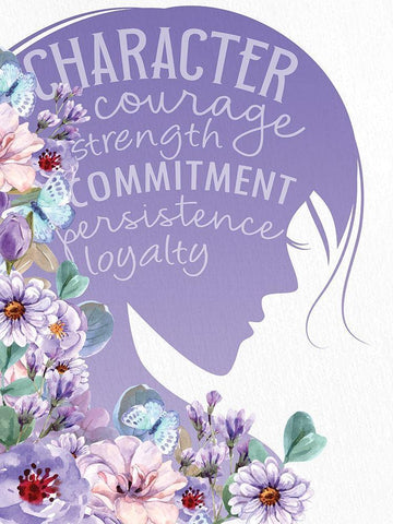 Womens Silhouette White Modern Wood Framed Art Print with Double Matting by Allen, Kimberly