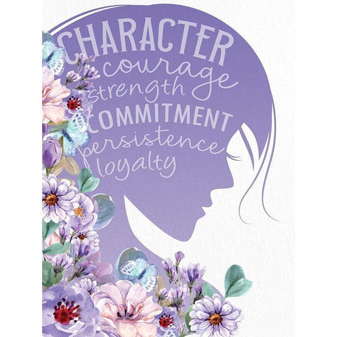 Womens Silhouette Black Modern Wood Framed Art Print with Double Matting by Allen, Kimberly