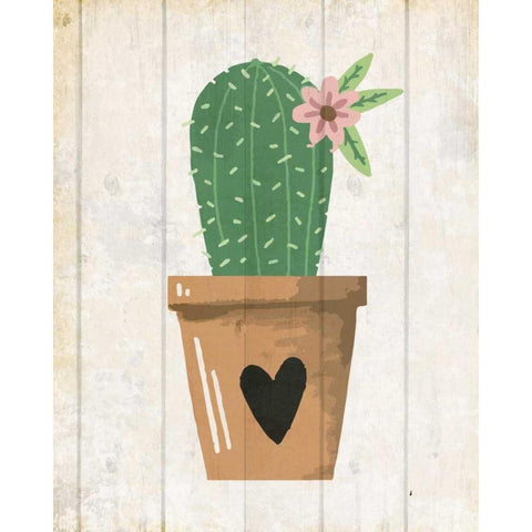 Love Cactus 2 Gold Ornate Wood Framed Art Print with Double Matting by Allen, Kimberly