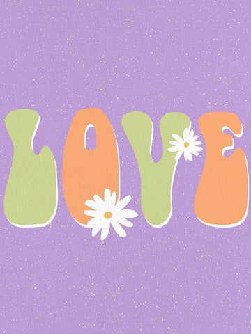 Love Daisy Black Ornate Wood Framed Art Print with Double Matting by Allen, Kimberly