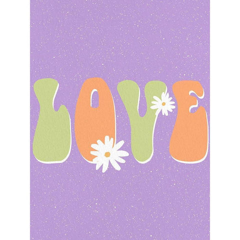 Love Daisy Black Modern Wood Framed Art Print with Double Matting by Allen, Kimberly