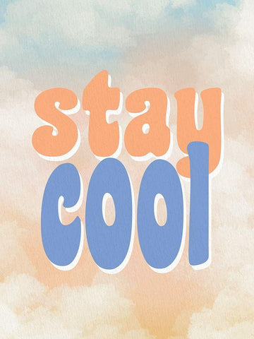 Stay Cool White Modern Wood Framed Art Print with Double Matting by Allen, Kimberly