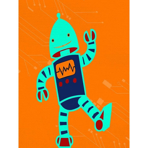 I Robot 1 White Modern Wood Framed Art Print by Allen, Kimberly