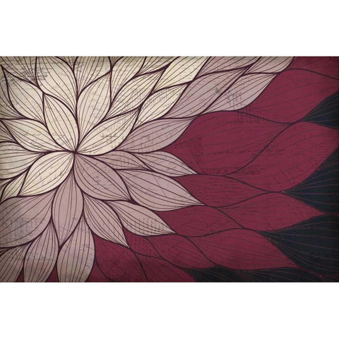 Layers of Petals Gold Ornate Wood Framed Art Print with Double Matting by Allen, Kimberly