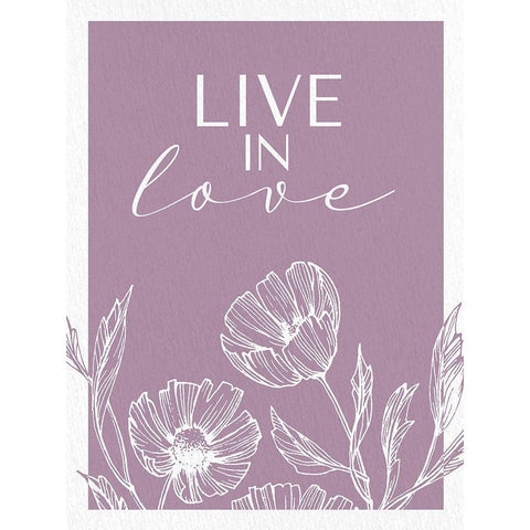 Live in Love Gold Ornate Wood Framed Art Print with Double Matting by Allen, Kimberly