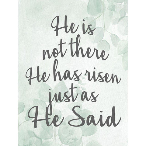 He is not There White Modern Wood Framed Art Print by Allen, Kimberly