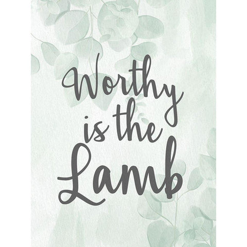 Worthy is the Lamb Black Modern Wood Framed Art Print with Double Matting by Allen, Kimberly