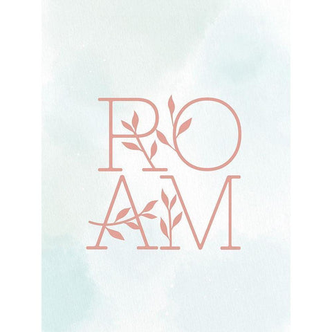 Roam Leaves White Modern Wood Framed Art Print by Allen, Kimberly