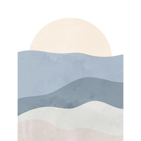 Waves Gold Ornate Wood Framed Art Print with Double Matting by Allen, Kimberly