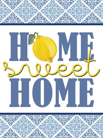 Lemon Tile 14 Black Ornate Wood Framed Art Print with Double Matting by Allen, Kimberly