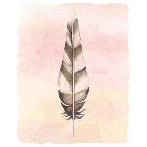 Spring Feather 1 White Modern Wood Framed Art Print by Allen, Kimberly