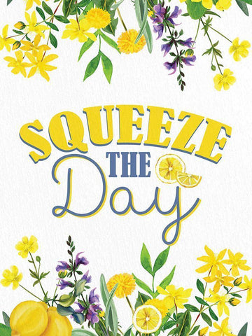 Lemon Tile 6 White Modern Wood Framed Art Print with Double Matting by Allen, Kimberly