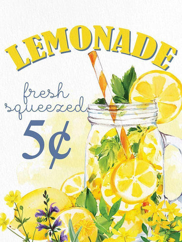 Lemon Tile 8 White Modern Wood Framed Art Print with Double Matting by Allen, Kimberly