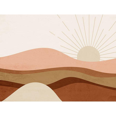 Sunrise Black Modern Wood Framed Art Print with Double Matting by Allen, Kimberly