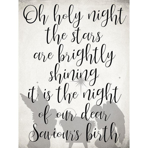 Holy Night White Modern Wood Framed Art Print by Allen, Kimberly